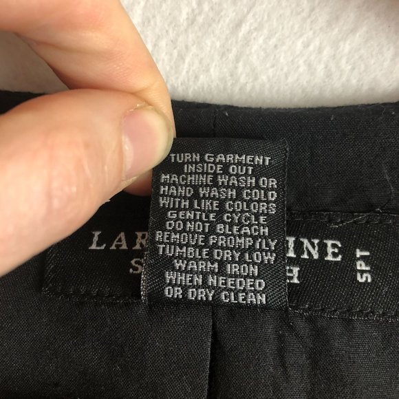 Larry Levine Stretch Women's Size Small Cotton Twill Black Cropped Jacket - Picture 9 of 10